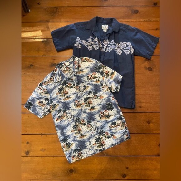 Boys Hawaiian Shirts Button Up Short Sleeve Casual Summer Tops Shirts - Picture 2 of 6